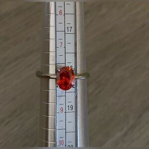 Gorgeous Oval Ring - Orange/Red Stone